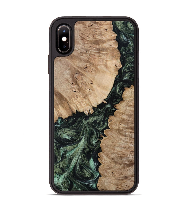 iPhone Xs Max Wood Phone Case - Arden (Green, 801065)