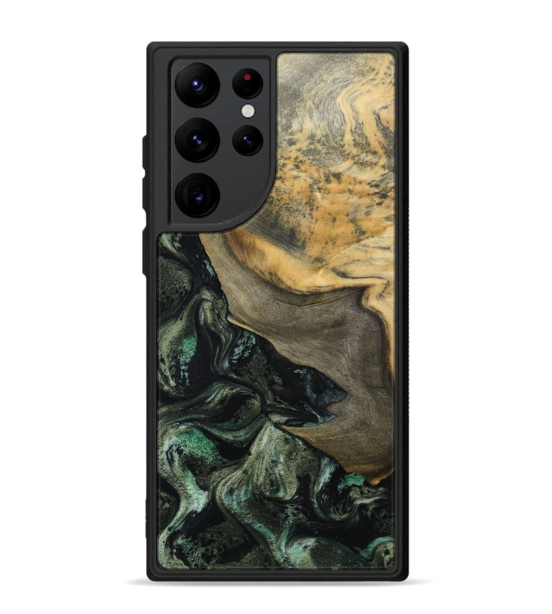 Galaxy S22 Ultra Wood Phone Case - Tabitha (Green, 801066)