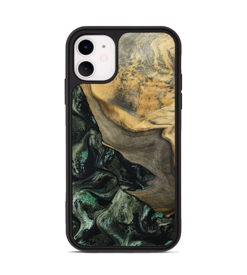 iPhone 11 Wood Phone Case - Tabitha (Green, 801066)
