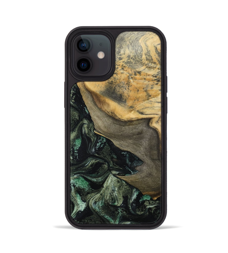 iPhone 12 Wood Phone Case - Tabitha (Green, 801066)