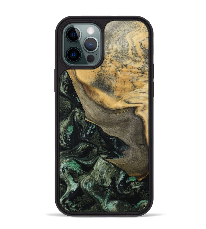 iPhone 12 Pro Max Wood Phone Case - Tabitha (Green, 801066)