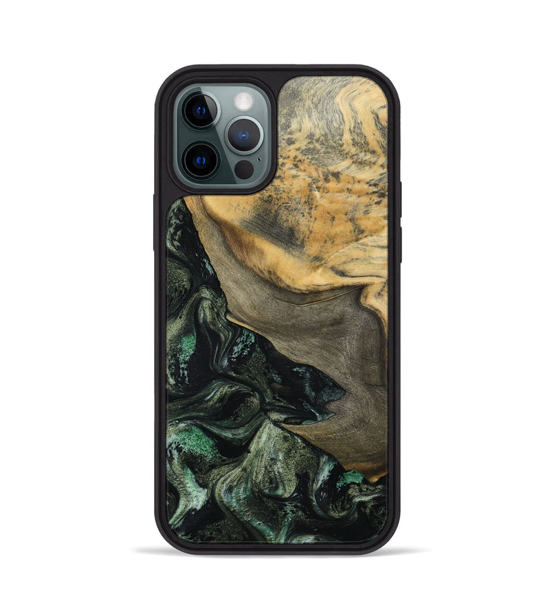 iPhone 12 Pro Wood Phone Case - Tabitha (Green, 801066)