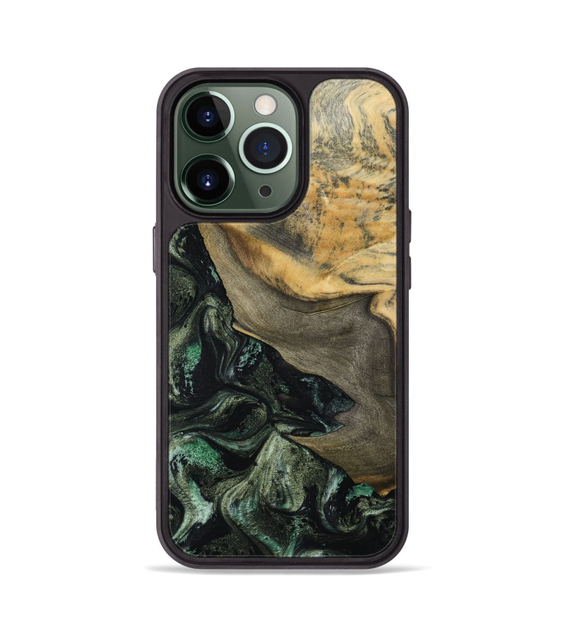 iPhone 13 Pro Wood Phone Case - Tabitha (Green, 801066)