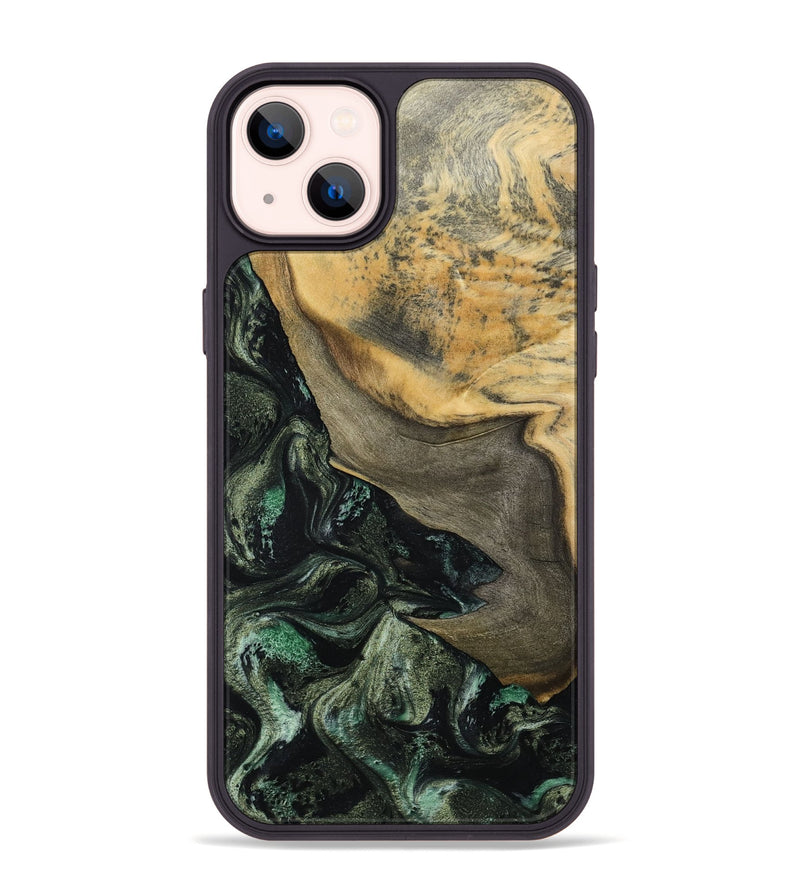 iPhone 14 Plus Wood Phone Case - Tabitha (Green, 801066)