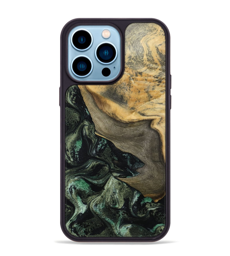 iPhone 14 Pro Max Wood Phone Case - Tabitha (Green, 801066)