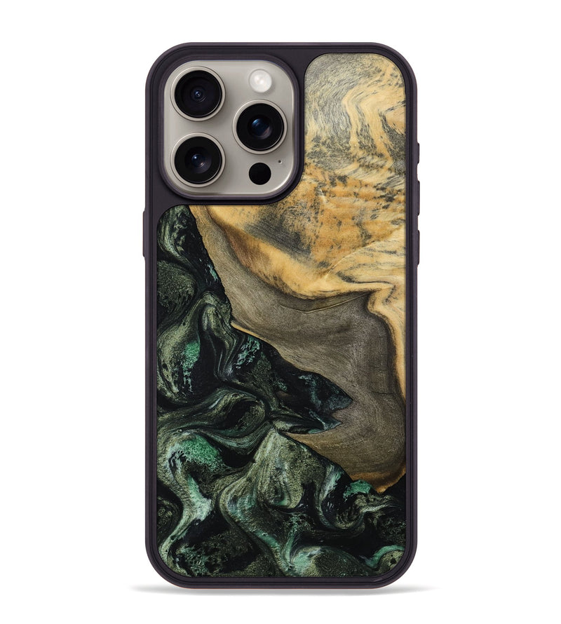 iPhone 15 Pro Max Wood Phone Case - Tabitha (Green, 801066)