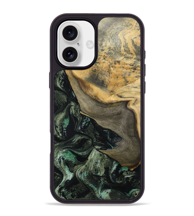 iPhone 16 Plus Wood Phone Case - Tabitha (Green, 801066)