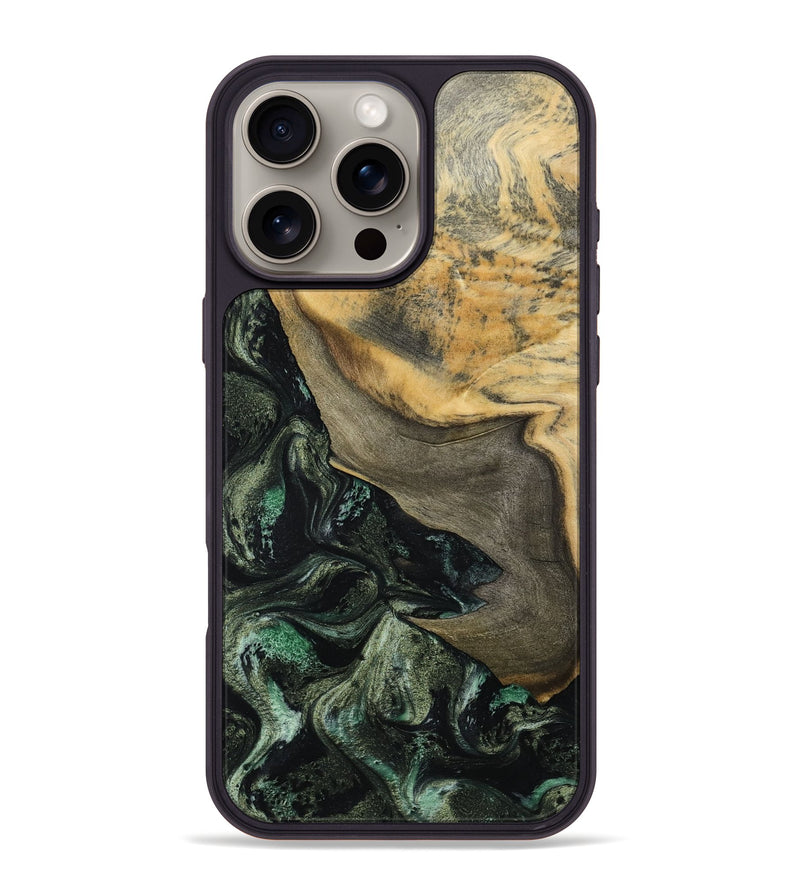 iPhone 16 Pro Max Wood Phone Case - Tabitha (Green, 801066)