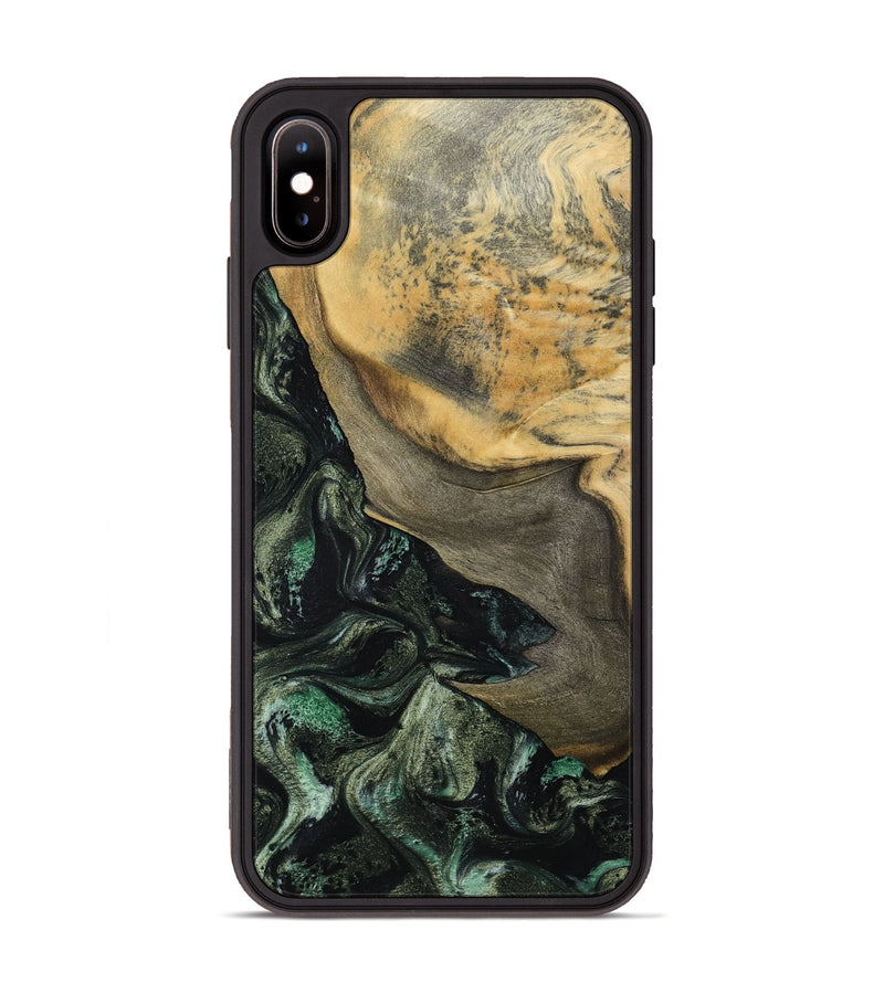 iPhone Xs Max Wood Phone Case - Tabitha (Green, 801066)