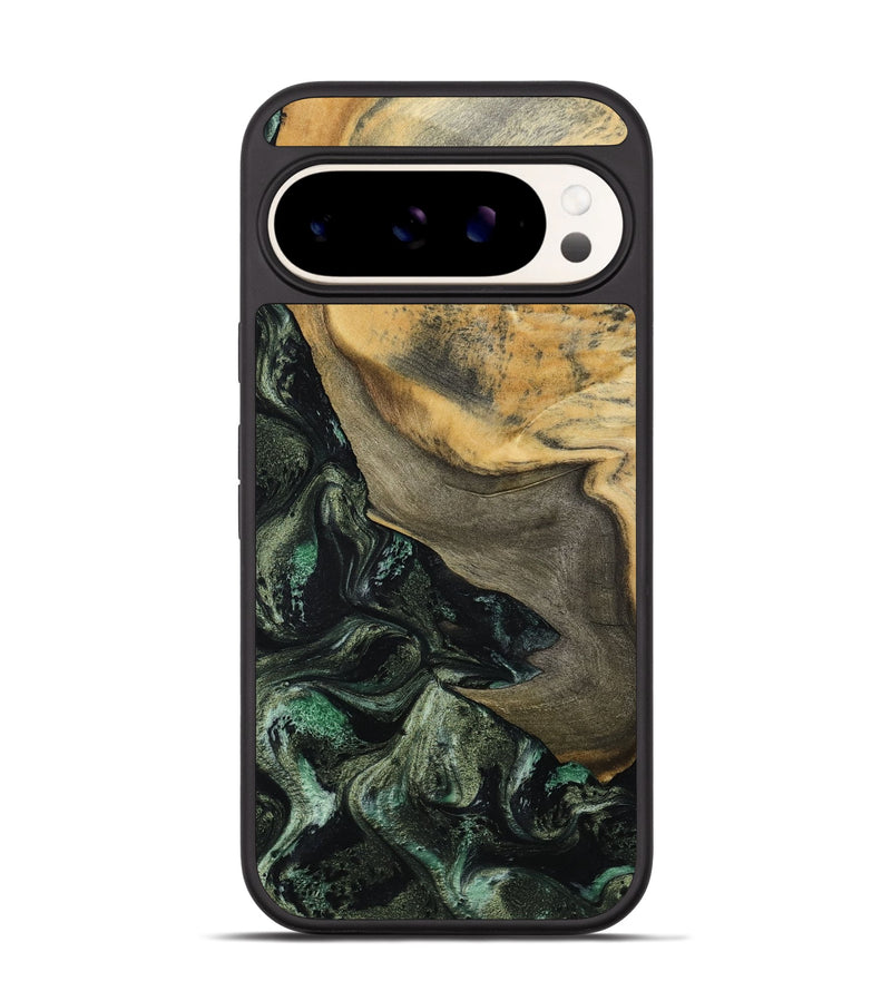Pixel 9 Wood Phone Case - Tabitha (Green, 801066)