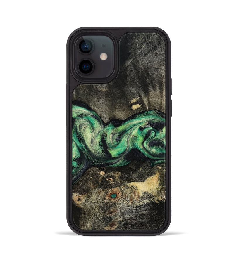 iPhone 12 Wood Phone Case - Infant (Green, 801067)