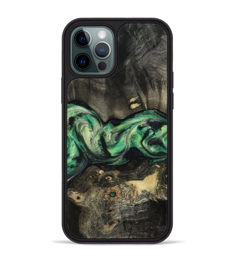 iPhone 12 Pro Max Wood Phone Case - Infant (Green, 801067)