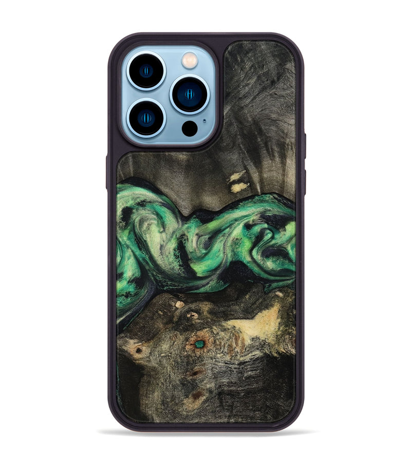 iPhone 14 Pro Max Wood Phone Case - Infant (Green, 801067)