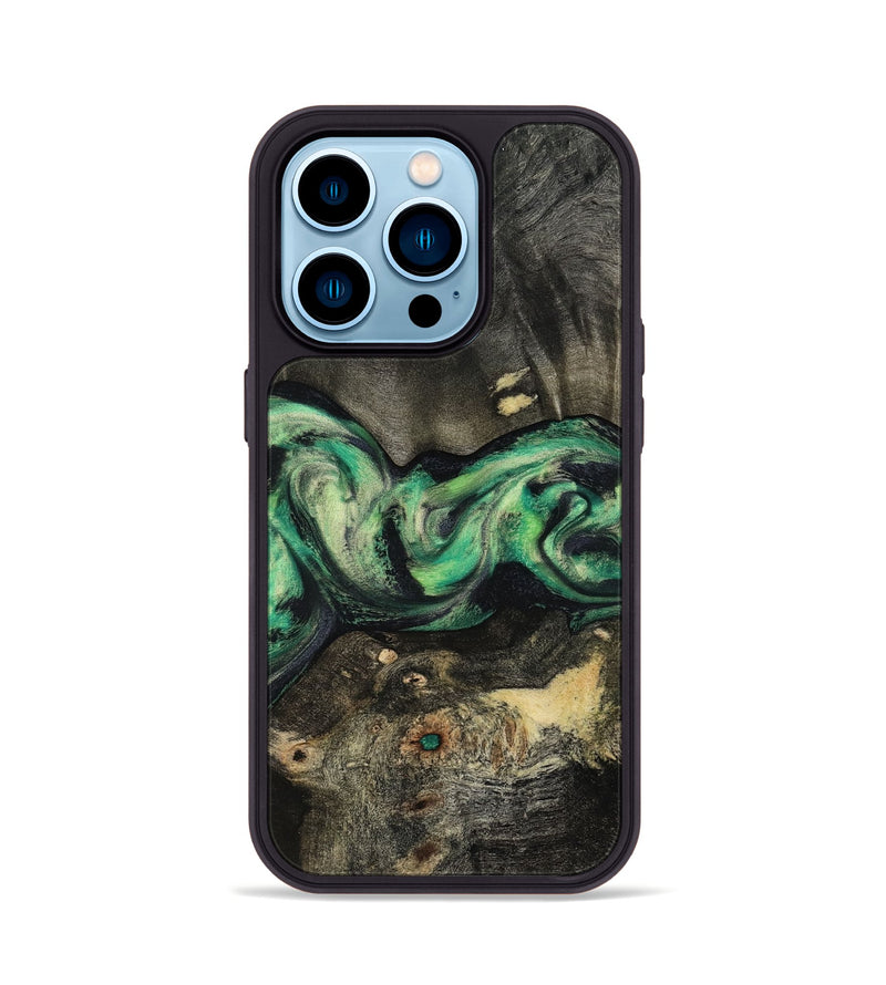 iPhone 14 Pro Wood Phone Case - Infant (Green, 801067)