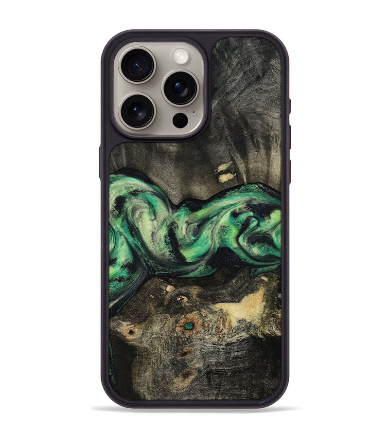 iPhone 15 Pro Max Wood Phone Case - Infant (Green, 801067)