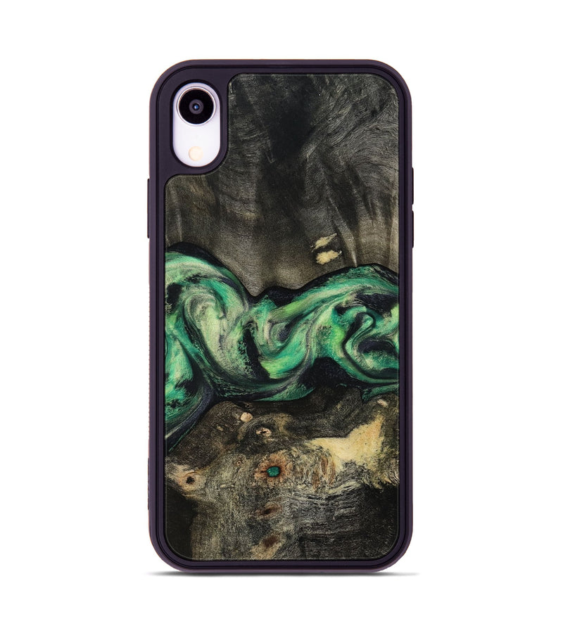 iPhone Xr Wood Phone Case - Infant (Green, 801067)