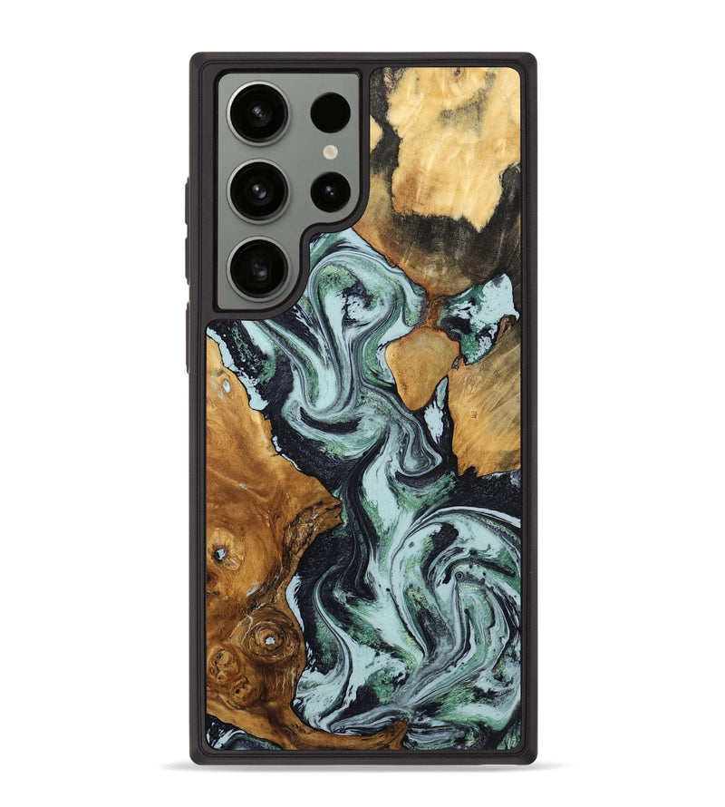 Galaxy S23 Ultra Wood Phone Case - Bria (Green, 801068)