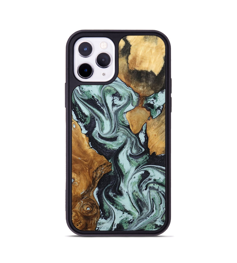 iPhone 11 Pro Wood Phone Case - Bria (Green, 801068)