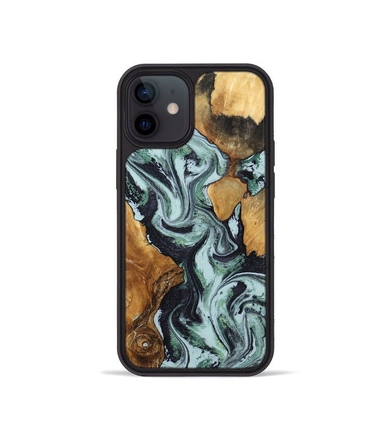 iPhone 12 mini Wood Phone Case - Bria (Green, 801068)