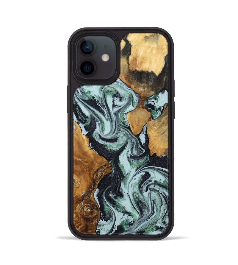 iPhone 12 Wood Phone Case - Bria (Green, 801068)