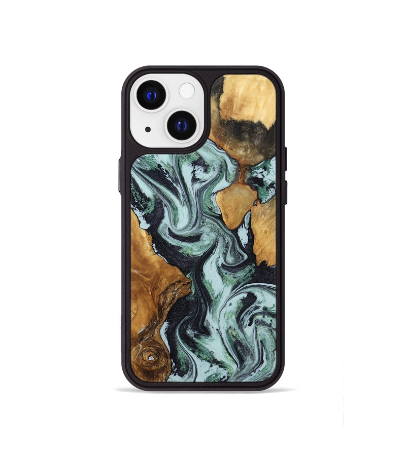 iPhone 13 mini Wood Phone Case - Bria (Green, 801068)