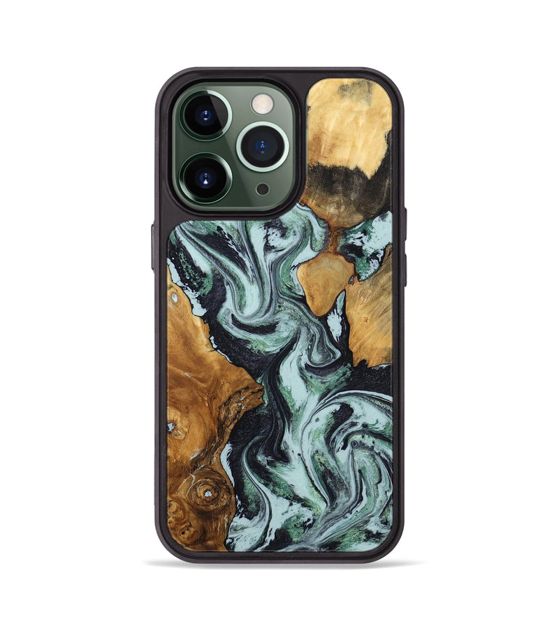 iPhone 13 Pro Wood Phone Case - Bria (Green, 801068)