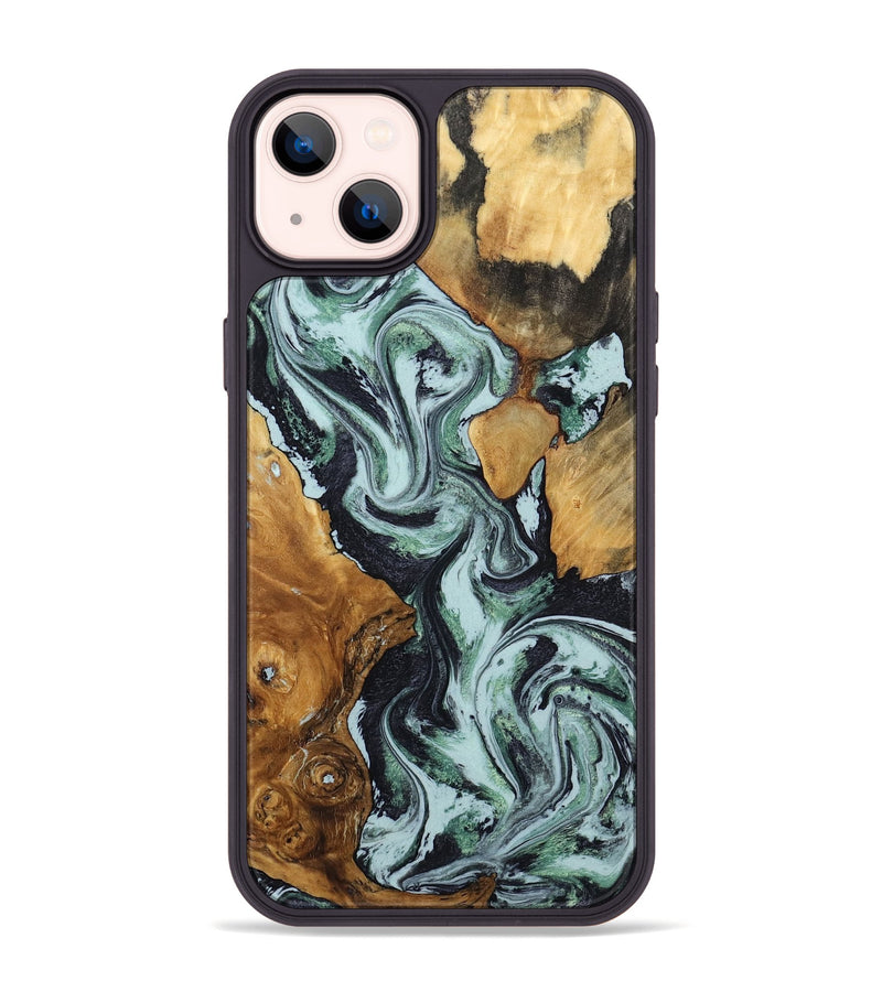 iPhone 14 Plus Wood Phone Case - Bria (Green, 801068)