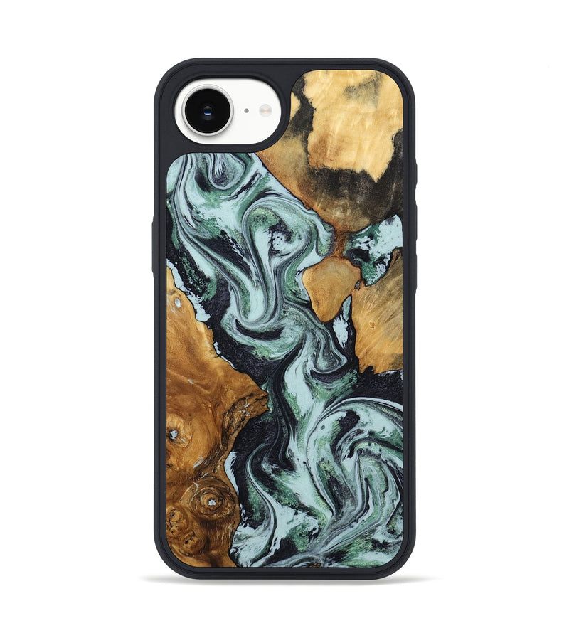 iPhone 16e Wood Phone Case - Bria (Green, 801068)