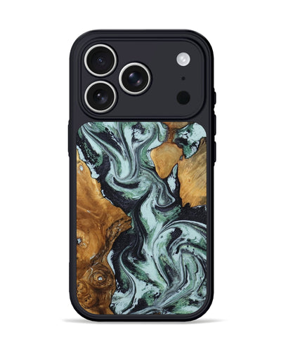 iPhone 17 Pro Wood Phone Case - Bria (Green, 801068)