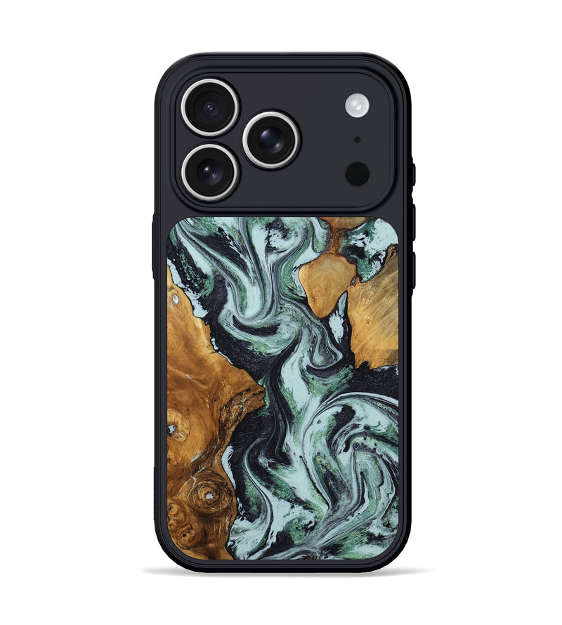 iPhone 17 Pro Wood Phone Case - Bria (Green, 801068)