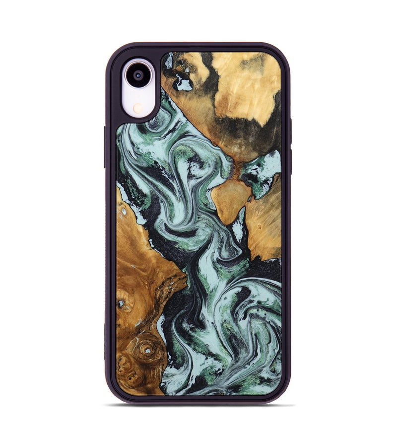 iPhone Xr Wood Phone Case - Bria (Green, 801068)