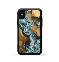 iPhone Xs Wood Phone Case - Bria (Green, 801068)