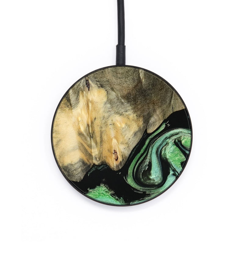 Circle Wood Wireless Charger - Tamie (Green, 801069)