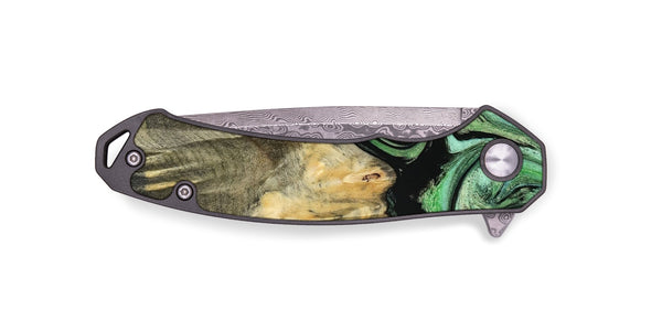 EDC Wood Pocket Knife - Tamie (Green, 801069)