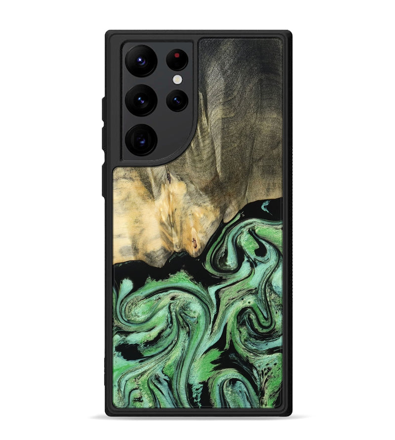 Galaxy S22 Ultra Wood Phone Case - Tamie (Green, 801069)