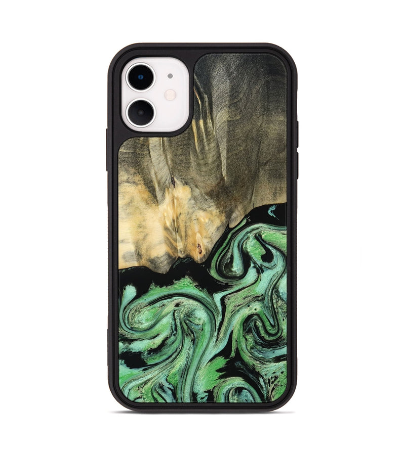 iPhone 11 Wood Phone Case - Tamie (Green, 801069)