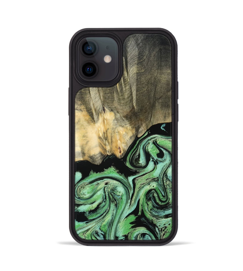iPhone 12 Wood Phone Case - Tamie (Green, 801069)