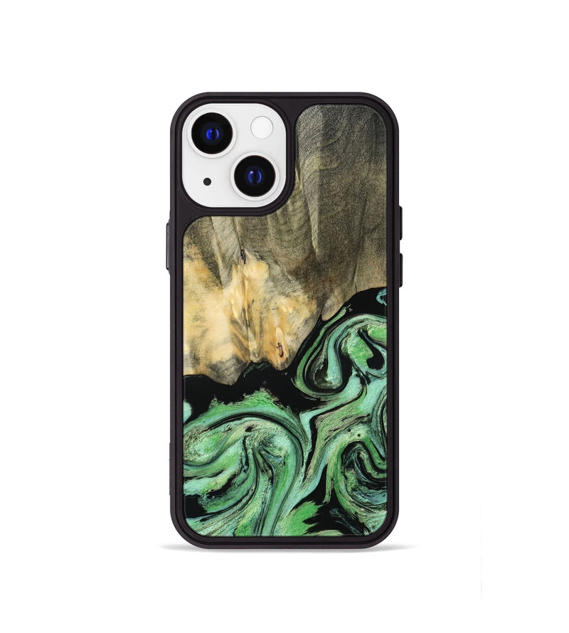 iPhone 13 mini Wood Phone Case - Tamie (Green, 801069)
