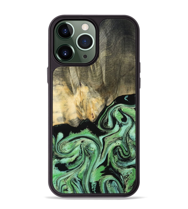 iPhone 13 Pro Max Wood Phone Case - Tamie (Green, 801069)