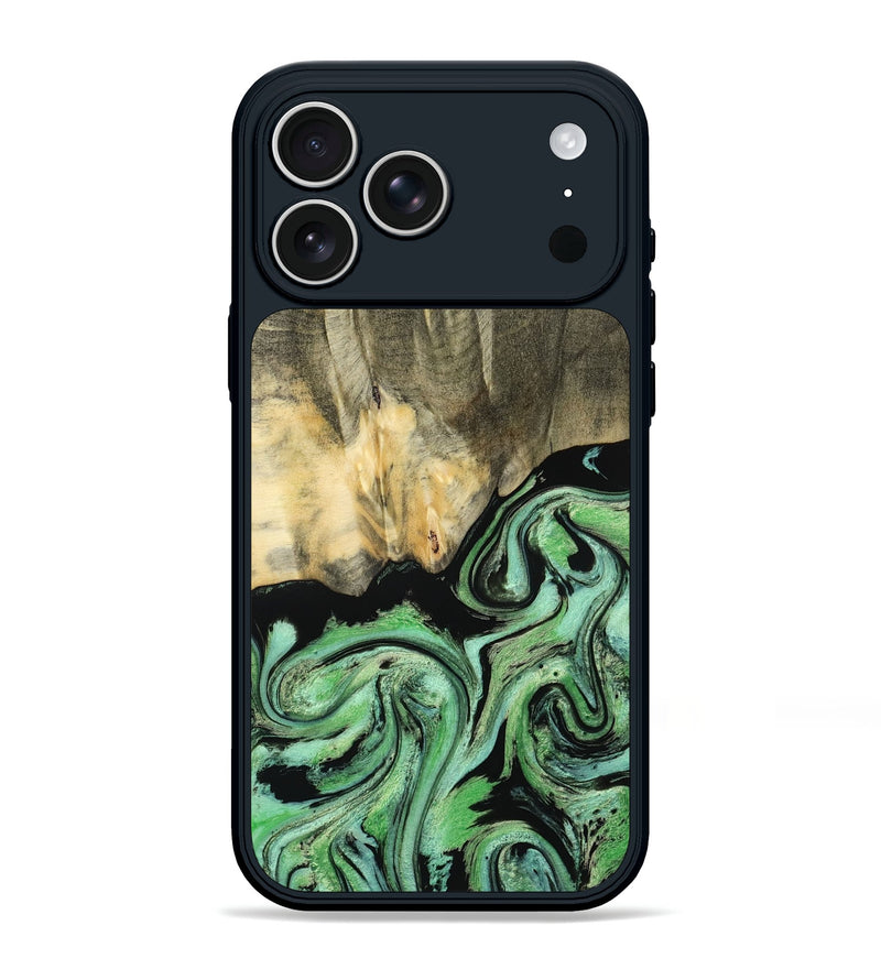 iPhone 17 Pro Max Wood Phone Case - Tamie (Green, 801069)