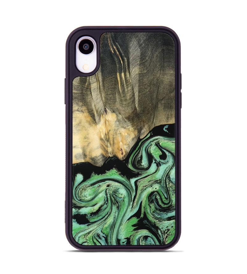 iPhone Xr Wood Phone Case - Tamie (Green, 801069)
