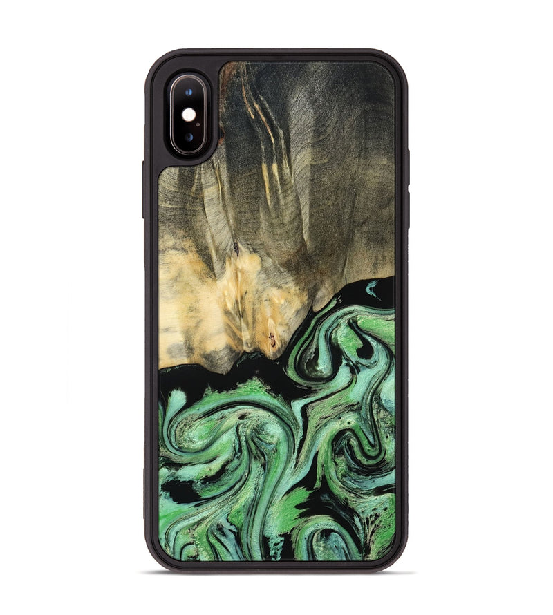 iPhone Xs Max Wood Phone Case - Tamie (Green, 801069)