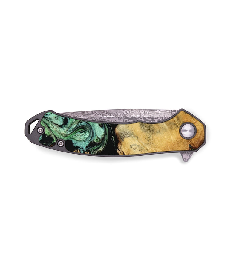 EDC Wood Pocket Knife - Jenifer (Green, 801070)
