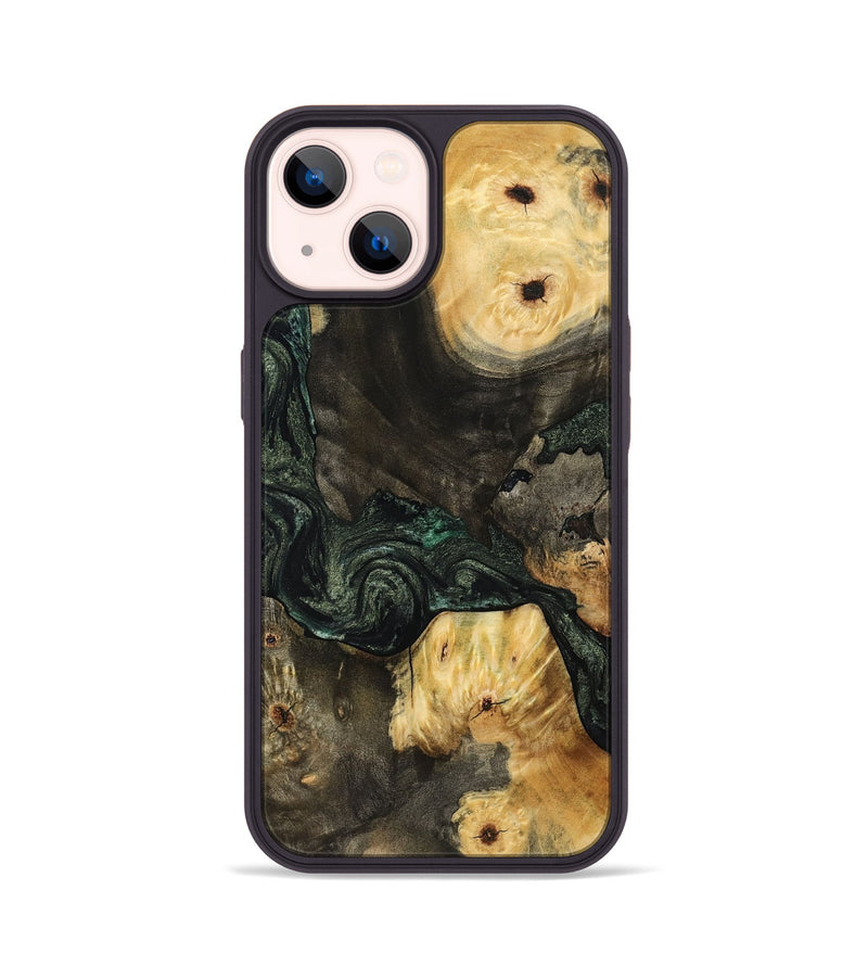 iPhone 14 Wood Phone Case - Nallely (Green, 801071)