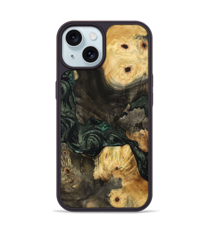iPhone 15 Wood Phone Case - Nallely (Green, 801071)