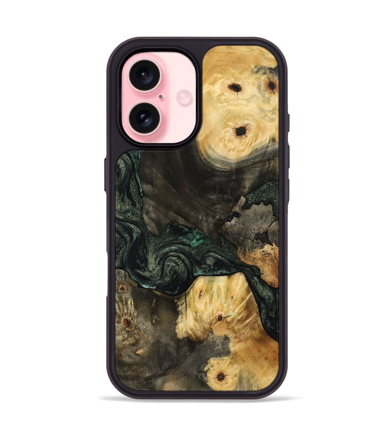 iPhone 16 Wood Phone Case - Nallely (Green, 801071)