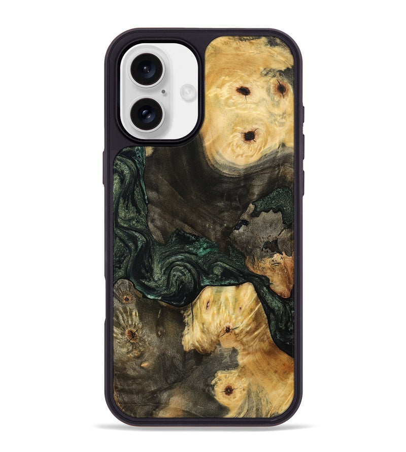iPhone 16 Plus Wood Phone Case - Nallely (Green, 801071)