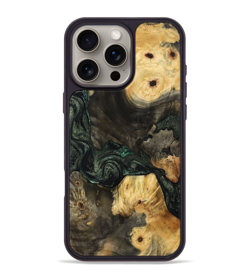 iPhone 16 Pro Max Wood Phone Case - Nallely (Green, 801071)