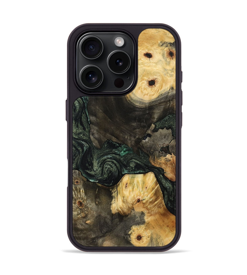 iPhone 16 Pro Wood Phone Case - Nallely (Green, 801071)
