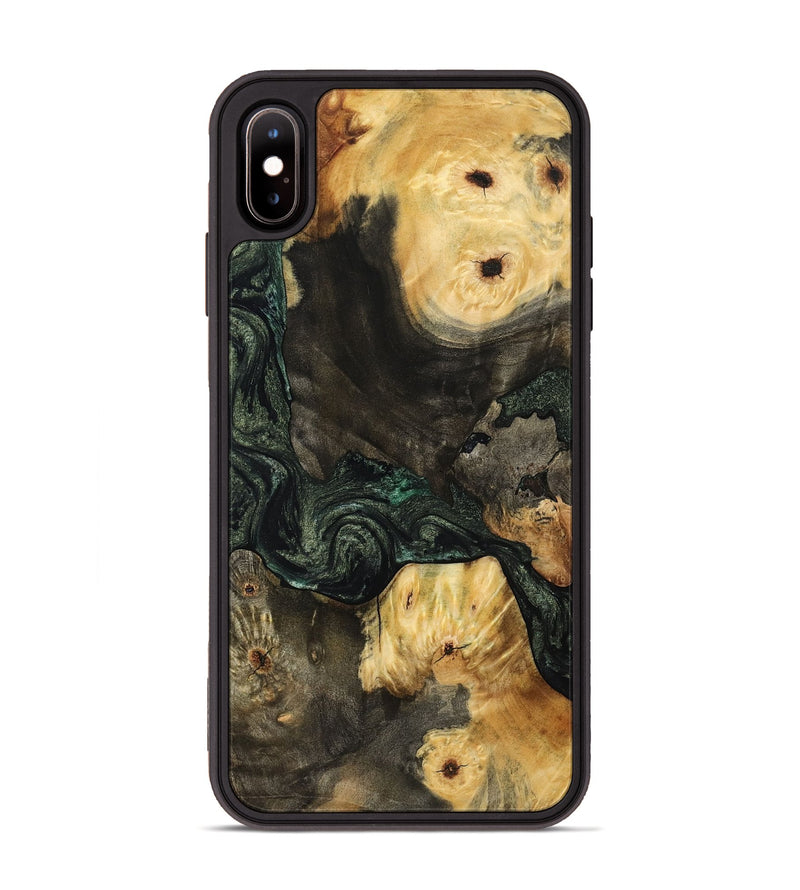 iPhone Xs Max Wood Phone Case - Nallely (Green, 801071)